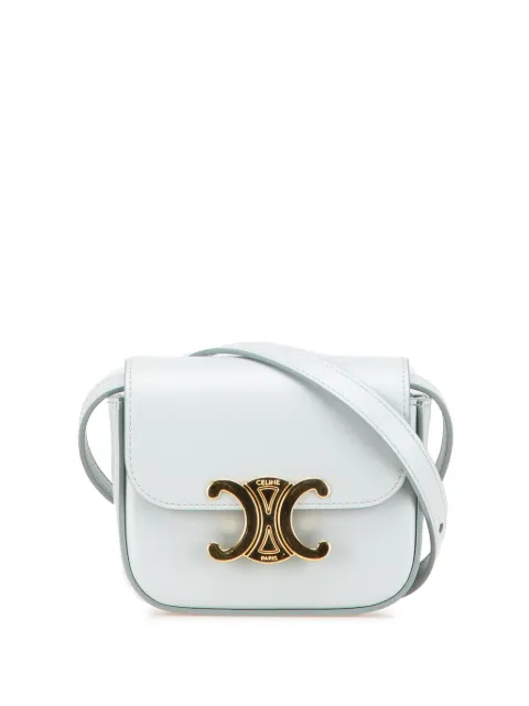 Celine Pre-Owned 2023 Mini Calfskin Claude crossbody bag Blue 0ZW6DB7C4HBNVUZR