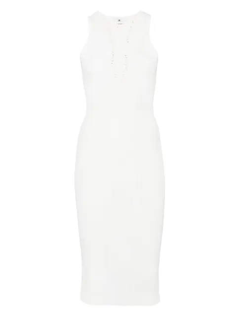 Elisabetta Franchi ribbed-knit midi dress White AM55B52E2
