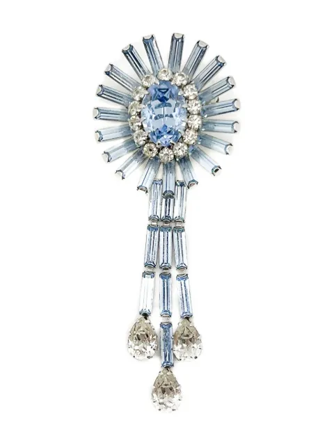 Jennifer Gibson Jewellery 1950s Schöffel crystal droplet brooch Silver JGJSCHOFBRO