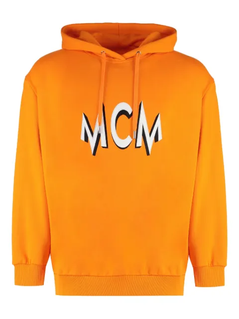 MCM graphic-print hoodie Orange MFADAMM03