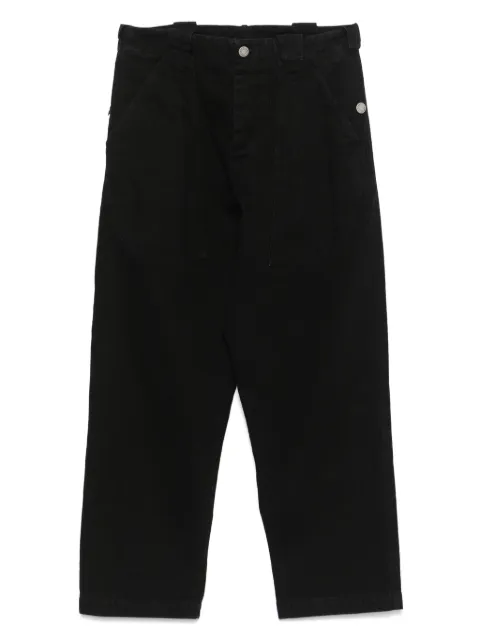 Isabel Benenato buttons-engraved jeans Black UW42S25
