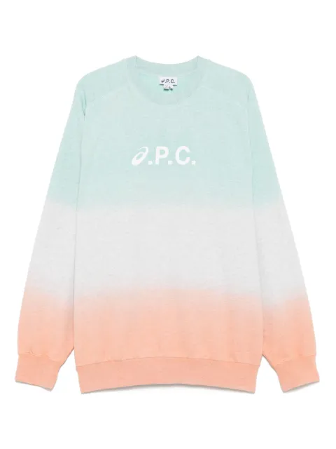 A.P.C. x asics logo-print sweater Green COEZDH27948