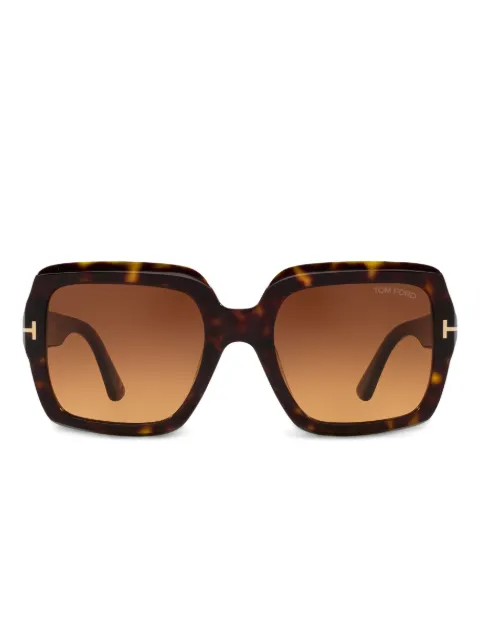 TOM FORD Eyewear Kaya tortoiseshell oversized sunglasses Green TR0017834400D4