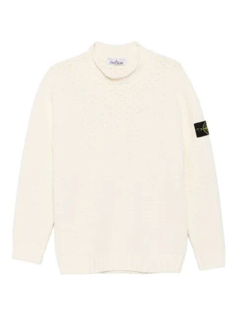 Stone Island Compass-badge sweater White K2S155100019S00N5