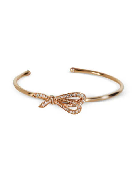Tiffany & Co. Pre-Owned 18K rose gold Bow diamond cuff bracelet Pink 144570