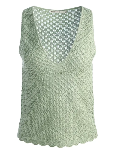 alice + olivia Annalise tank top Green CC504559722