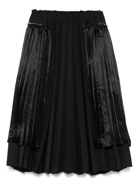 Black Comme Des Garçons pleated midi skirt Black 1OS007
