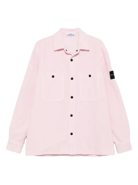 Stone Island corduroy patch-pocket shirt Pink K2S151200012S0212