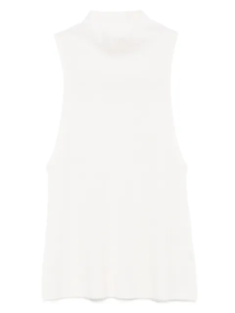 St. Agni high-neck ribbed vest White W25205CHK