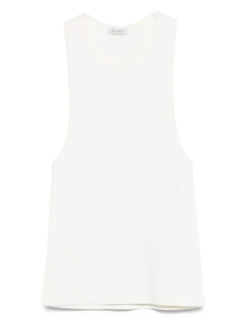 St. Agni ribbed-knit cami top White W25203OWT