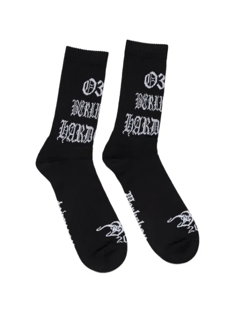 032c logo-print socks Black F25UUK3922000