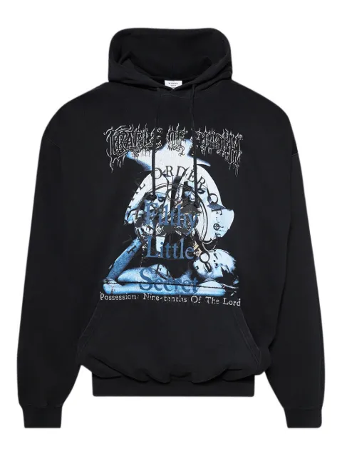 VETEMENTS graphic-print hoodie Black UCF76HD600B