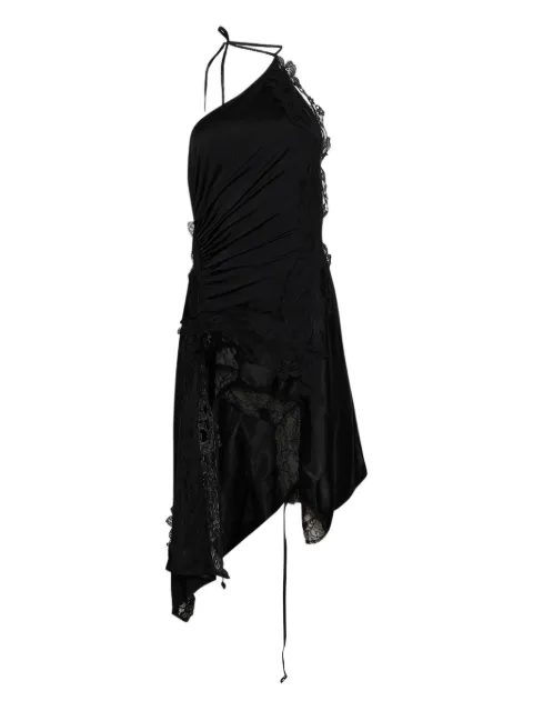VETEMENTS lace-detailed asymmetric dress Black WH76DR800B