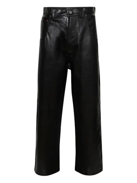 VETEMENTS leather wide-leg trousers Black UH76LP250B