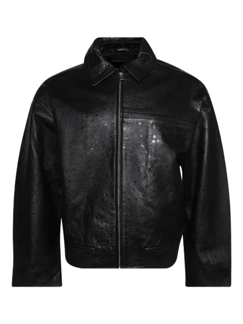 Nahmias star-motif leather bomber jacket Black L6J46Q18001