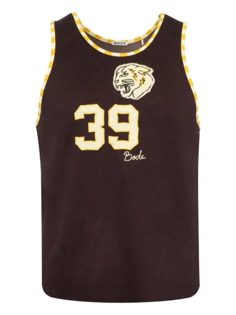 BODE appliqué-detail tank top Brown MRS25CS037