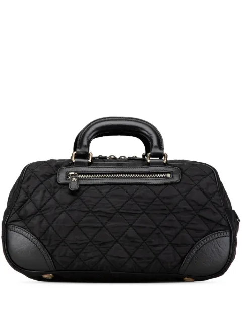 CHANEL Pre-Owned 2005-2006 Paris New York Quilted Nylon Duffle handbag Black MWHFD8W3T9VGTH9H