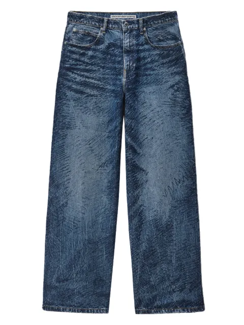 Alexander Wang logo-patch jeans Blue 6DC3254830
