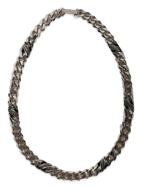 VETEMENTS logo-detail chain necklace Silver UH76NE850S