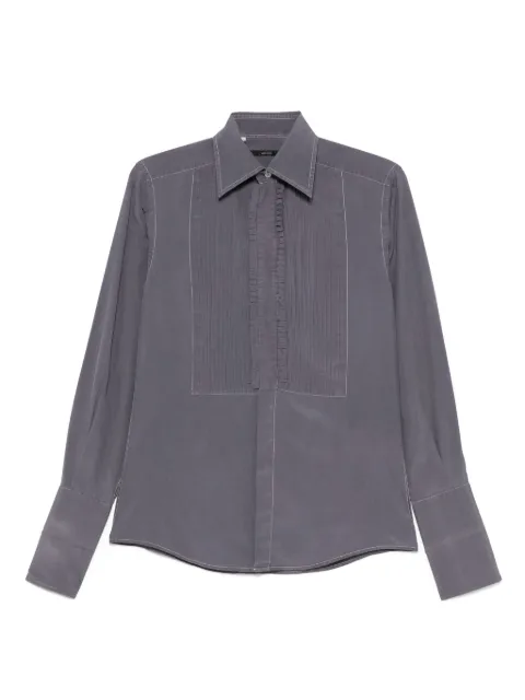 Gucci Pre-Owned 2000s pintuck-detail shirt Grey GU280FW