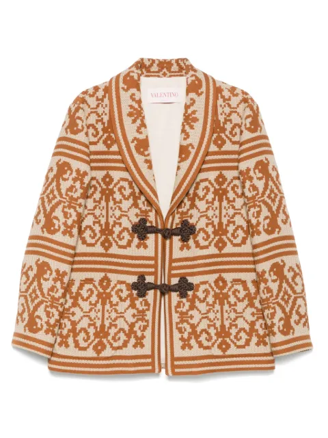 Valentino Garavani jacquard jacket Brown VCEH85ASV