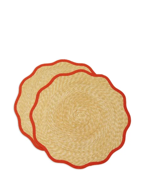La DoubleJ Cloud placemat (set of two) Neutrals PMT0031STR001SOLIDOR02