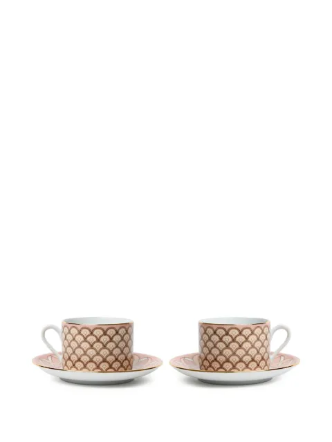 La DoubleJ Impero tea cups (set of two) Pink CUP0012CER001ODY01PI10