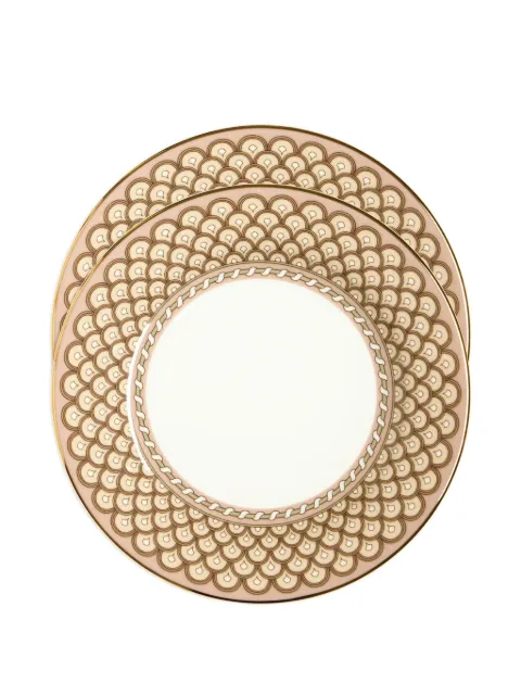 La DoubleJ Napoli-print dessert plate (set of two) Pink DES0002CER001NAP04PI10