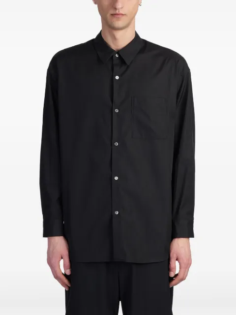 Attachment cotton shirt Black AS51030
