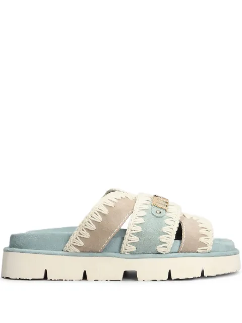Mou Bio suede sandals Blue SW461014A