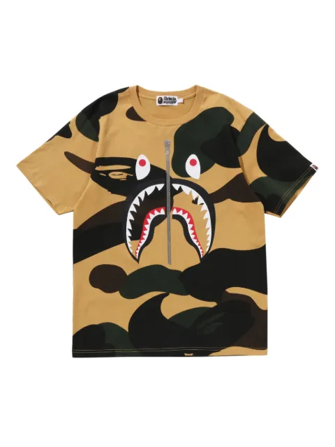 A BATHING APE® Shark Attack camouflage T-shirt Yellow 001CSL301011M