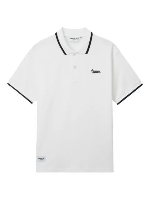 CHOCOOLATE logo-embroidered polo shirt White POC1061XS4