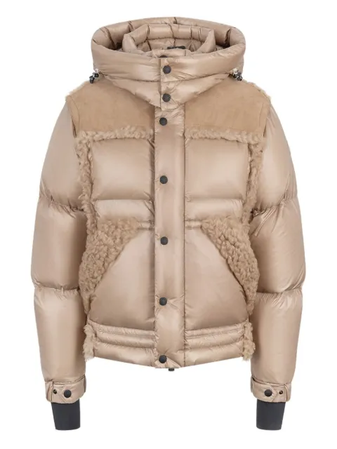 Moncler Grenoble shearling-trimmed puffer jacket Brown J20971A00037M4737
