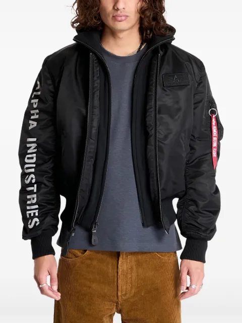 Alpha Industries zip-up bomber jacket Black 133104285