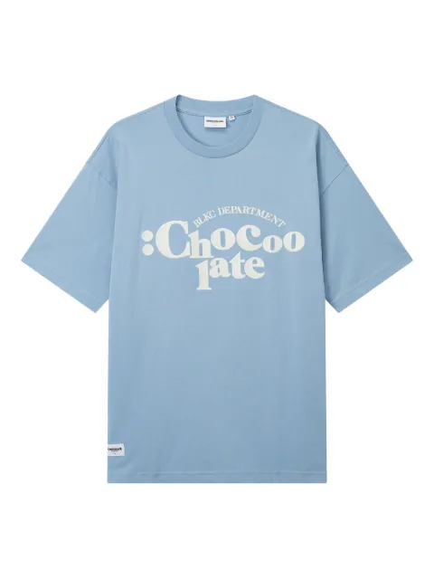 CHOCOOLATE logo print T-shirt Blue TEC1087XS
