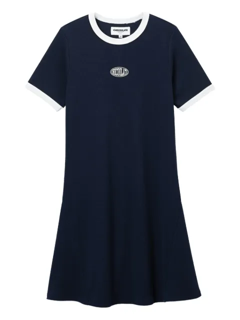 CHOCOOLATE contrasting T-shirt dress Blue DSL1908XS