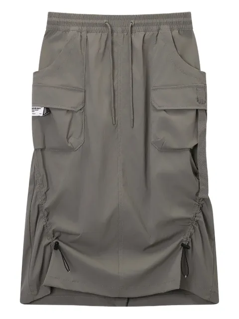 Musium Div. utility-pocket midi skirt Grey MMUSKW00820X