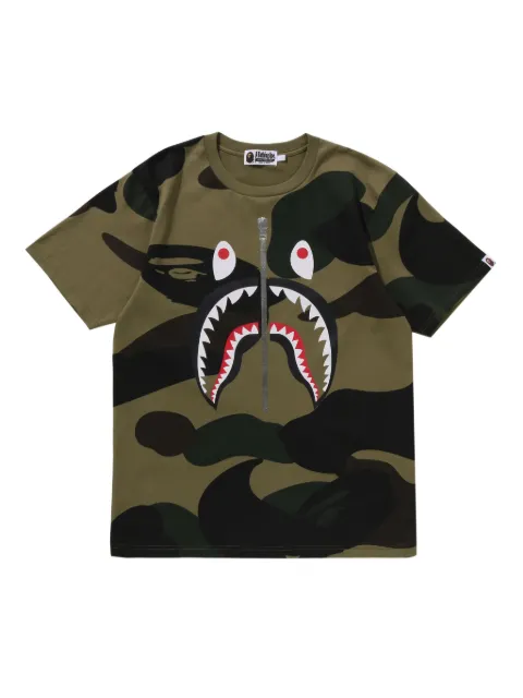 A BATHING APE® Shark Attack camouflage T-shirt Green 001CSL301011M