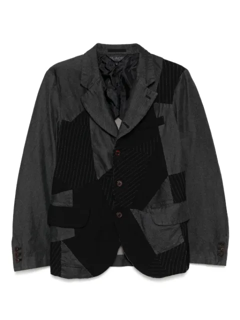 Black Comme Des Garçons patchwork blazer Black 1OJ023052