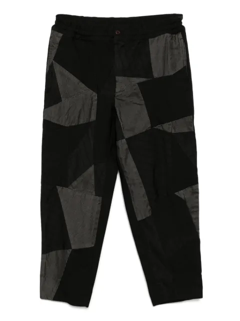Black Comme Des Garçons Gabardine patchwork pants Black 1OP012052