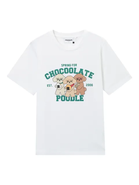 CHOCOOLATE graphic print T-shirt White TEL1961XS