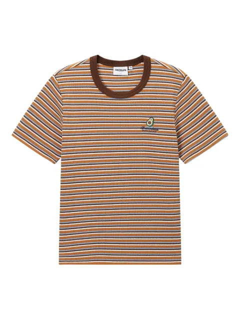 CHOCOOLATE striped logo T-shirt Brown TEL1913AS