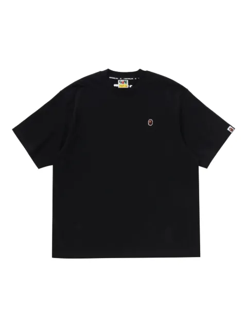 A BATHING APE® Milo-embroidered T-shirt Black 001TEL301357M