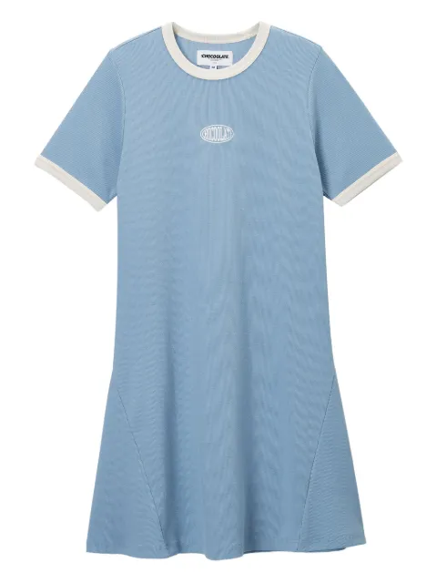 CHOCOOLATE contrasting T-shirt dress Blue DSL1908XS