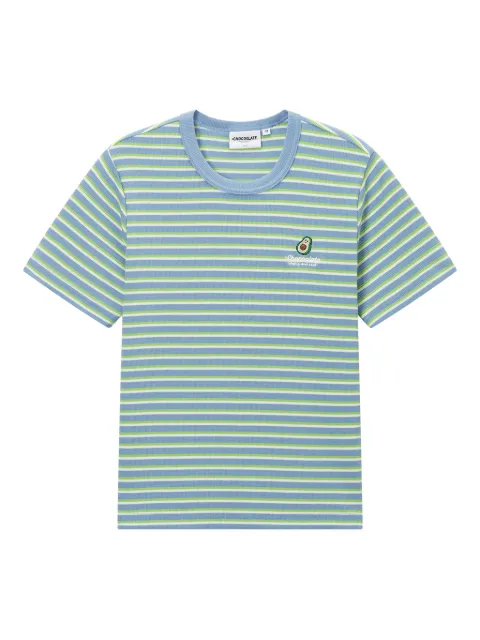 CHOCOOLATE striped logo t-shirt Blue TEL1913AS