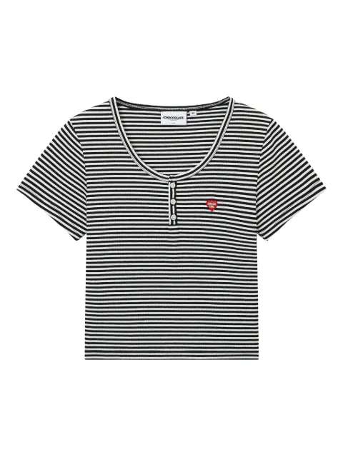 CHOCOOLATE striped logo T-shirt Black TEL1917AS