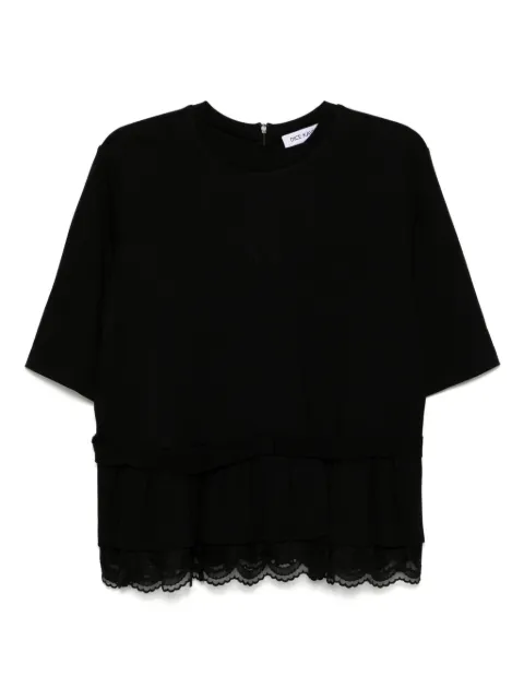 Dice Kayek cotton T-shirt Black SS25S716