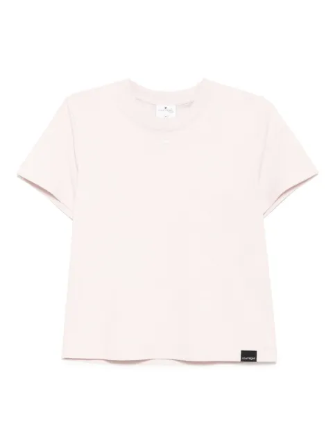 Courrèges logo-embroidered T-shirt Pink 423JTS006JS0107