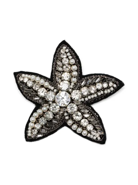 Dice Kayek crystal-embellished brooche Silver SS25BR50025