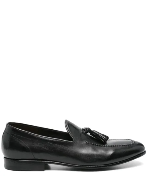 Green George leather loafers Black 2083RUNE